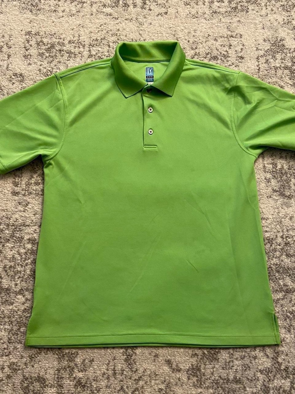 PGA Tour Lime Green Golf Polo Size Medium